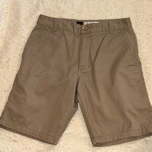 RVCA‎ Weekender Chino Shorts Khaki Flat Front Regular Fit Zipper Fly Size 30